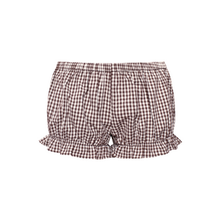 FALL BRIGITTE SHORTS - BROWN GINGHAM